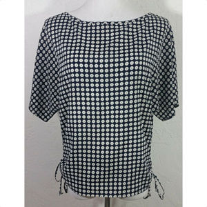 Michael Kors XS Top Polka Dot Multicolor Waist Tie